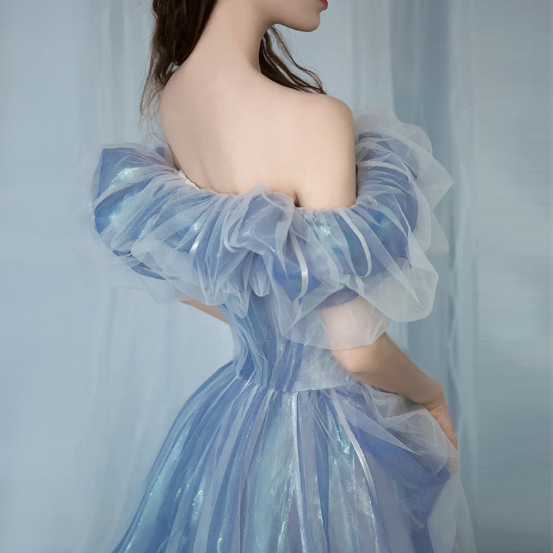 Whebbo Evening Gown For Women Haze Blue Fairy
